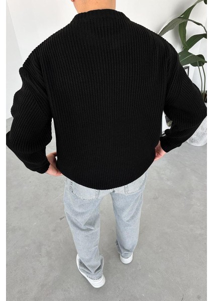 Erkek Bol Kesim Fitilli Dokulu Triko Kazak modelleri