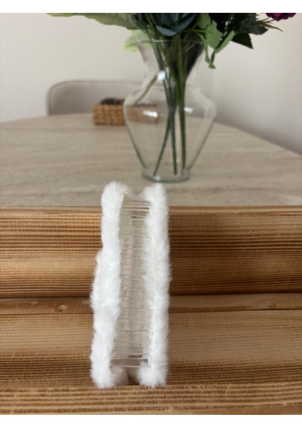 Peluş Kürk Mandallı Toka Büyük Beyaz fırsatları