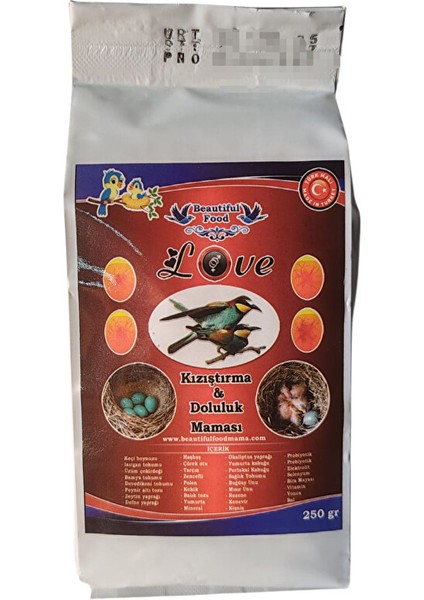 Mama 250 gr Love(Kızıştırma ve Doluluk) Kuş Maması