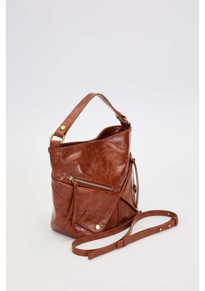 Koyu Kahve Cep Görünümlü El Çantası fiyatları