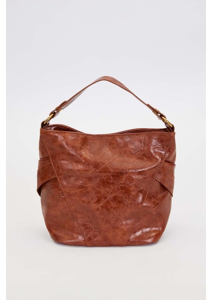 Koyu Kahve Cep Görünümlü El Çantası fırsatları