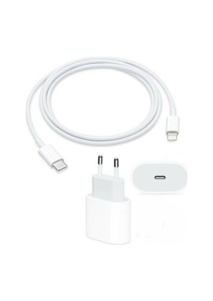 Inovaxis Apple iPhone Uyumlu 20W Usb-C Güç Adaptörü + Usb-C Lightning Şarj Kablosu Seti 1 Metre fiyatları