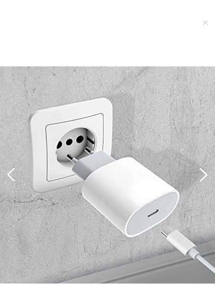 Inovaxis Apple iPhone Uyumlu 20W Usb-C Güç Adaptörü + Usb-C Lightning Şarj Kablosu Seti 1 Metre