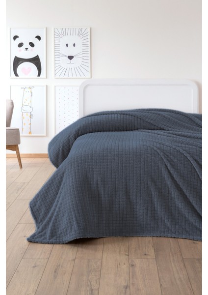 Tek Kişilik Wellsoft Battaniye - Yumuşak, Polar, Peluş Battaniye - 160X210 cm - Füme