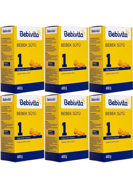 Bebek Sütü 400GR No:1 (0-6 Ay) Doğumdan Itibaren (6 Lı Set)