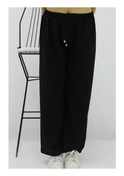 Enenstyle Fashıon Boutıque Rahat Kalıp Beli Lastikli Bol Paça Salaş Yazlık Kadın Aerobin Pantolon fırsatları