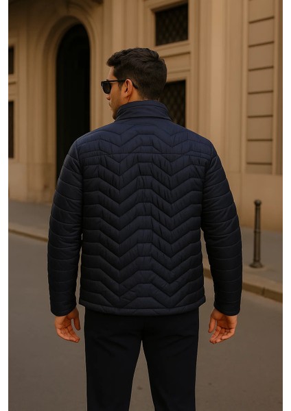 Erkek Günlük Comfort Lacivert Şişme Mont indirimleri