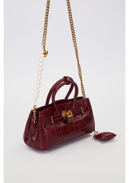 Kırmızı Uzun Inci Askılı Omuz Çantası fiyatları