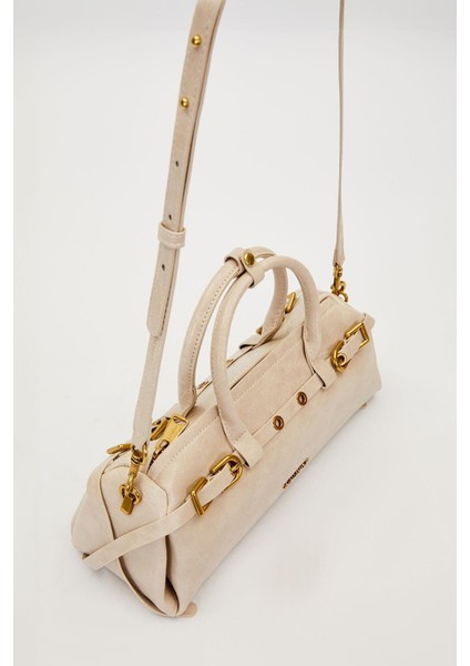 Gri Eskitme Aksesuarlı El Çantası fiyatları