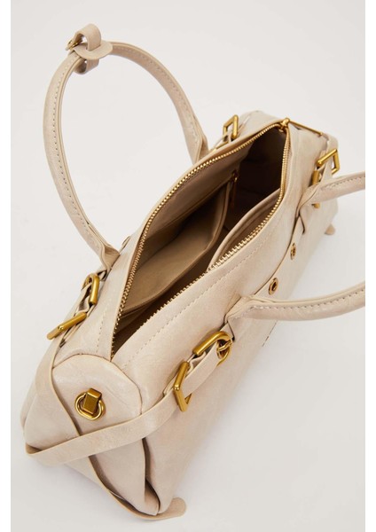 Gri Eskitme Aksesuarlı El Çantası modelleri