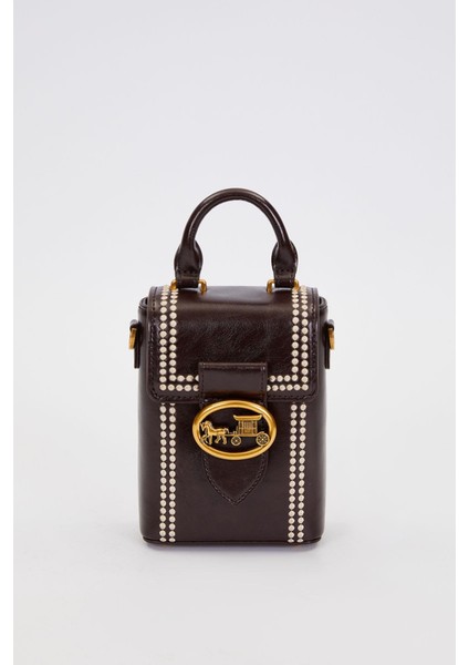 Camel Dikdörtgen Formlu Dikişli El Çantası