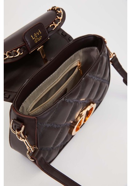 Koyu Kahve Dikişli Kapitone Model El Çantası modelleri