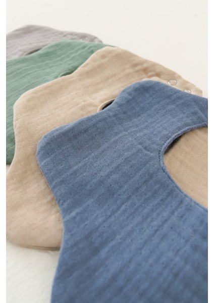 4'lü Organik Pamuk 8 Katlı Multi Müslin Çiçek Erkek Bebek Salya, Mama Önlüğü ,yakalık(Model 1) fırsatları