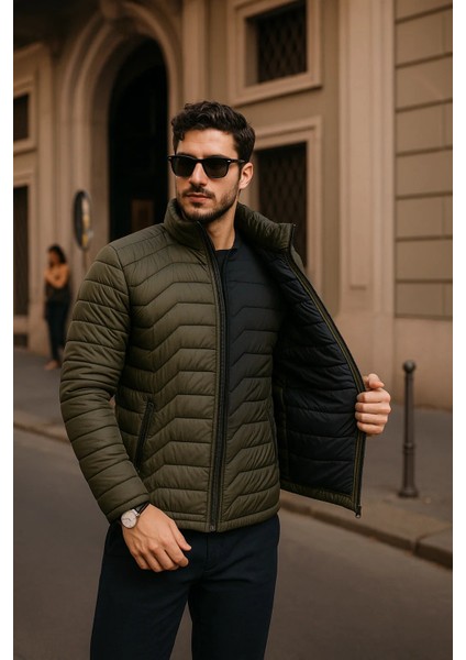 Erkek Günlük Comfort Haki Şişme Mont fiyatları