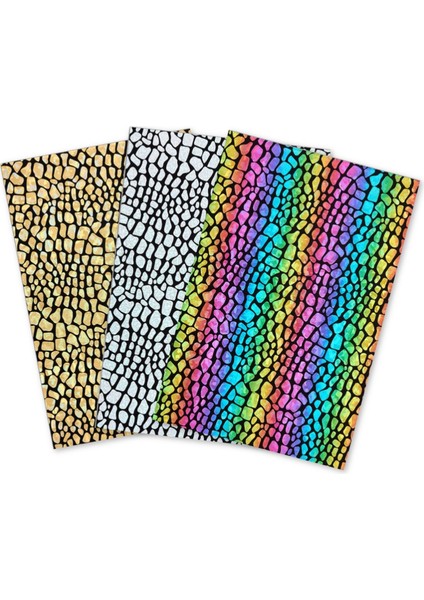 Varaklı Pırıltılı Yapışkanlı Yaratıcı Eğlenceli El Işi Çakıl Taşı Desenli Kumaş 3 Farklı Renk