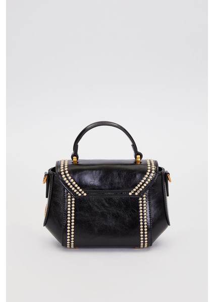 Siyah Kenar Desenli Dikişli El Çantası fiyatları