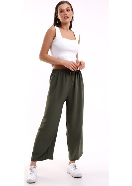 Enenstyle Fashıon Boutıque Rahat Kalıp Beli Lastikli Bol Paça Salaş Yazlık Kadın Aerobin Pantolon indirimleri