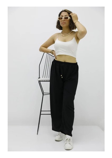 Enenstyle Fashıon Boutıque Rahat Kalıp Beli Lastikli Bol Paça Salaş Yazlık Kadın Aerobin Pantolon fiyatları