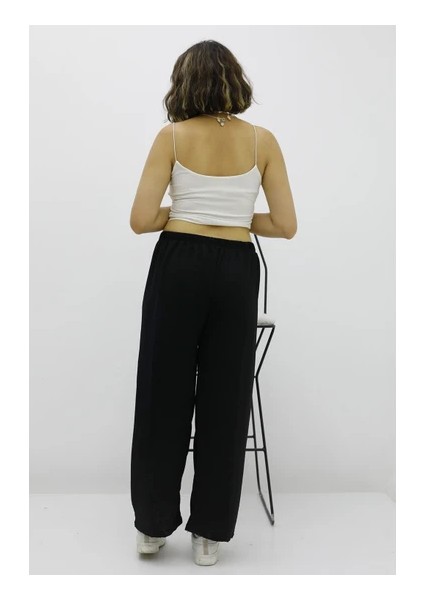 Enenstyle Fashıon Boutıque Rahat Kalıp Beli Lastikli Bol Paça Salaş Yazlık Kadın Aerobin Pantolon modelleri