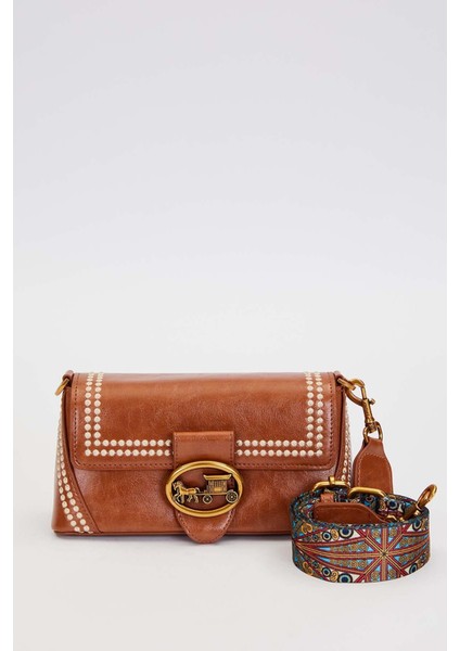 Camel Desenli Çift Askılı Omuz Çantası fiyatları