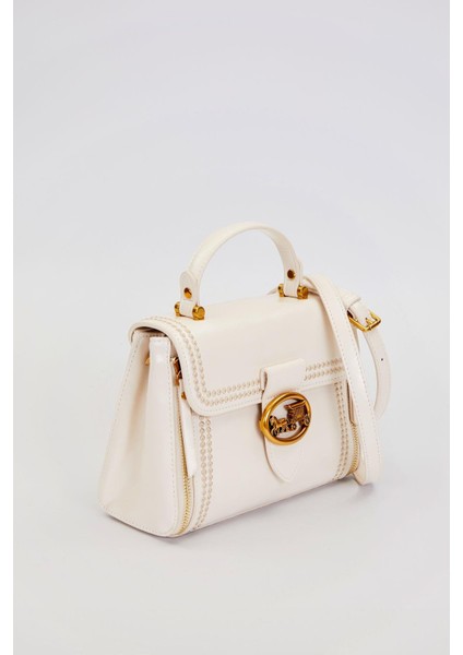 Krem Aksesuar Kilitli El Çantası fiyatları