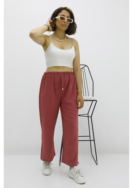 Enenstyle Fashıon Boutıque Rahat Kalıp Beli Lastikli Bol Paça Salaş Yazlık Kadın Aerobin Pantolon modelleri