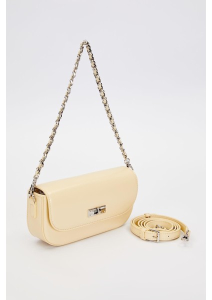 Sarı Silver Kilit Detaylı Omuz Çantası fiyatları