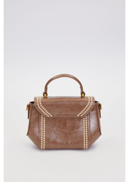 Gri Kenar Desenli Dikişli El Çantası fiyatları