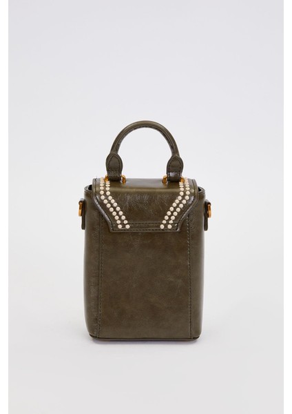 Yeşil Dikdörtgen Formlu Dikişli El Çantası fırsatları