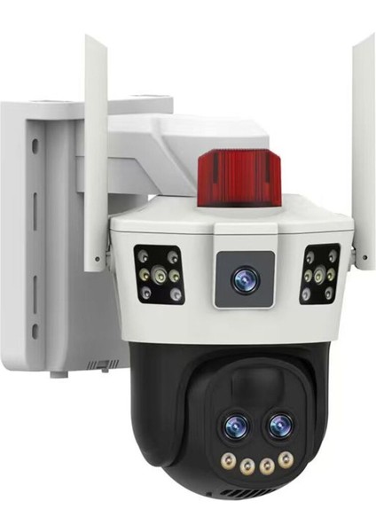 O-Kam 7050 Wifi Solar 10X Optik Zoom 3mp+3mp 2 Kamera 3 Görüntü Sirenli Akıllı Kamera Beyaz fiyatları