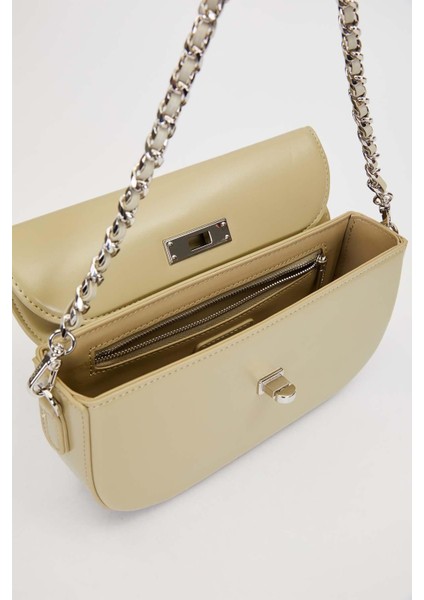 Yeşil Silver Kilit Detaylı Omuz Çantası modelleri