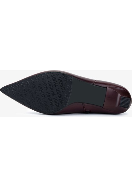 Kadın Hakiki Deri Bordo Topuklu Bot 1135 0602 Bn Bot SK25-26 Bordo Derı indirimleri