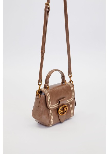 Gri Kenar Desenli Dikişli El Çantası modelleri