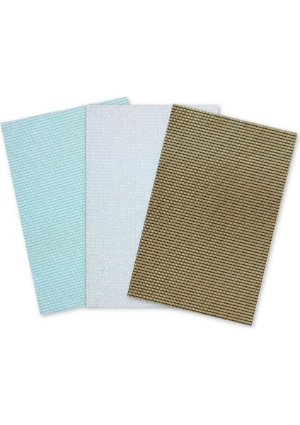 Simli Pırıltılı Yapışkanlı Yaratıcı Eğlenceli El Işi Kareli Kumaş 3 Farklı Renk