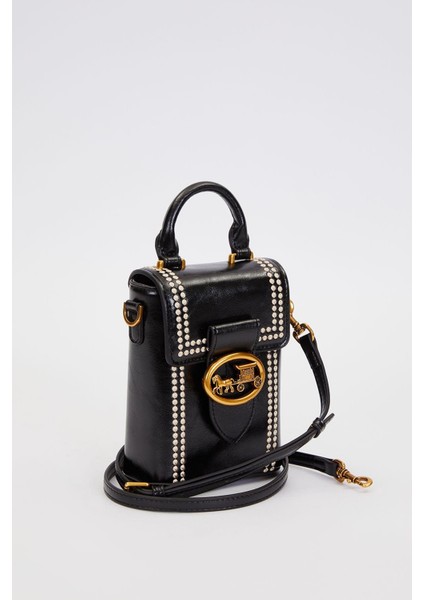 Siyah Dikdörtgen Formlu Dikişli El Çantası fiyatları