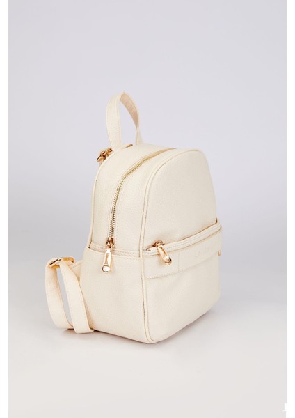 Krem Fermuar Gözlü Sırt Çantası fiyatları