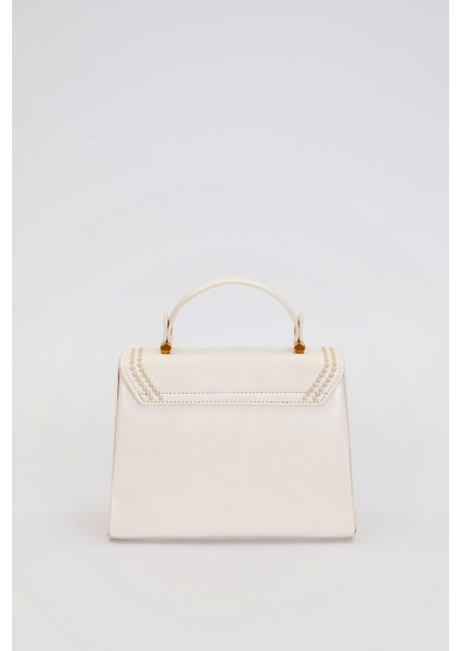 Krem Aksesuar Kilitli El Çantası fırsatları