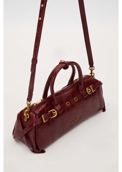 Kırmızı Eskitme Aksesuarlı El Çantası fiyatları