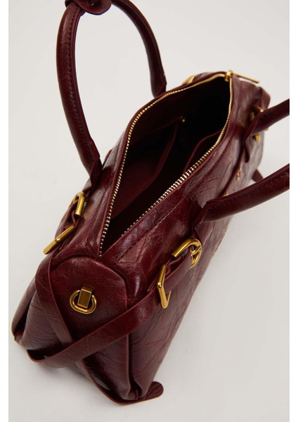 Kırmızı Eskitme Aksesuarlı El Çantası modelleri