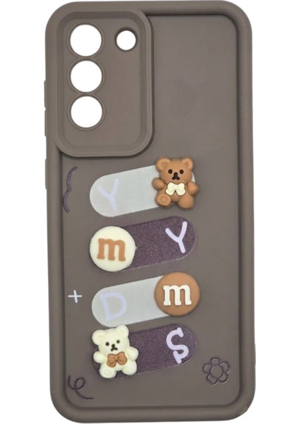 Samsung Galaxy S21FE Uyumlu Kılıf Kahverengi Renk Ayıcık Figürlü 3D Kamera Korumalı Darbe Emici Yumuşak Silikon Kapak fırsatları