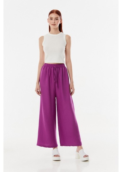 Enenstyle Fashıon Boutıque Rahat Kalıp Beli Lastikli Bol Paça Salaş Yazlık Kadın Aerobin Pantolon modelleri