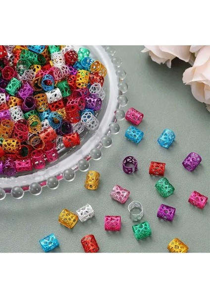 Bohem Saç Örgü Halkaları-Saç Küpesi Seti Renkli Model 10 'lu Hair Charms (BC-1143). modelleri