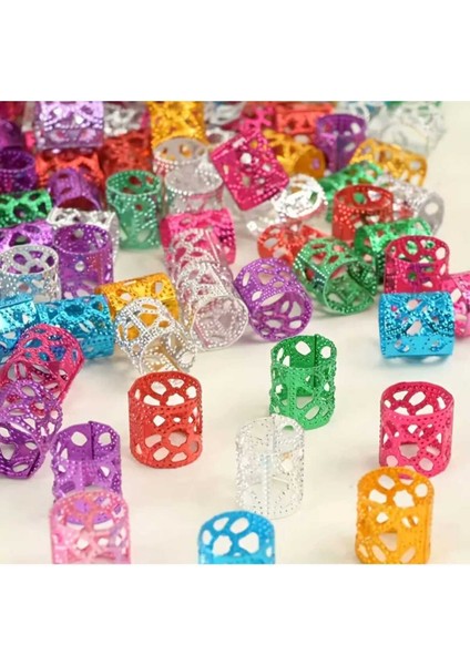 Bohem Saç Örgü Halkaları-Saç Küpesi Seti Renkli Model 10 'lu Hair Charms (BC-1143). fırsatları