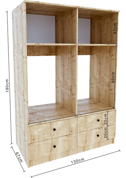 Ases ELZ533 Çamaşır ve Kurutma Makinesi Dolabı Extra Boy 4 Kapak 4 Çekmece fırsatları