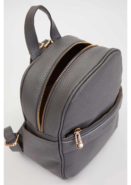 Gri Fermuar Gözlü Sırt Çantası modelleri