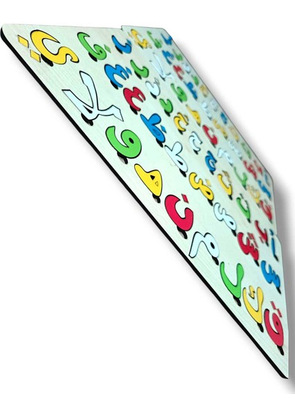 Çok Renkli Ahşap Elif Ba Puzzle, Arapça Kuran Alfabesi Öğrenme Seti indirimleri