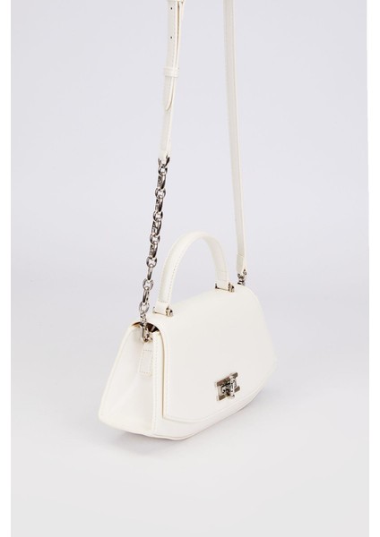 Beyaz Geometrik Model Omuz Çantası fiyatları