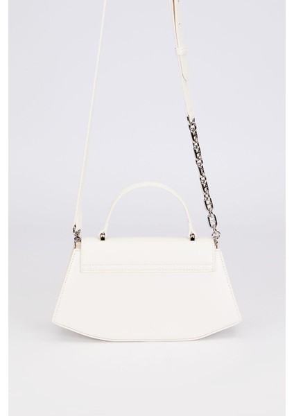 Beyaz Geometrik Model Omuz Çantası fırsatları