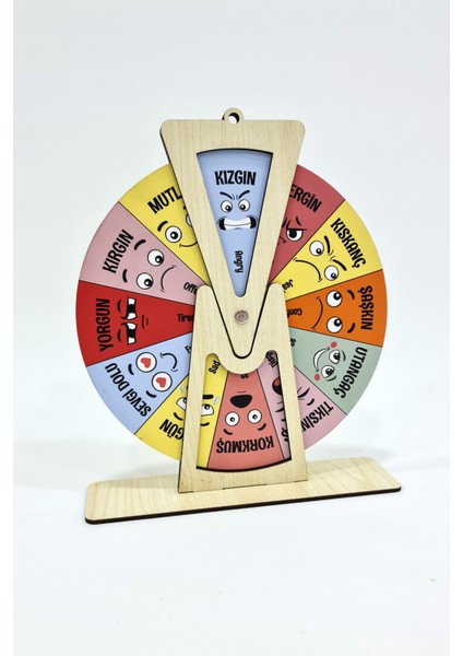 Renkli Ahşap Duygu Çarkı ve Montessori Tablosu, Eğlenceli ve Öğretici Set fiyatları