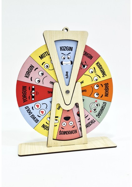 Renkli Ahşap Duygu Çarkı ve Montessori Tablosu, Eğlenceli ve Öğretici Set modelleri